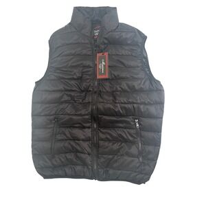 Maximos Women Puffer Vest NWT Zip Sleeveless Outdoor Casual Black M Streetwear